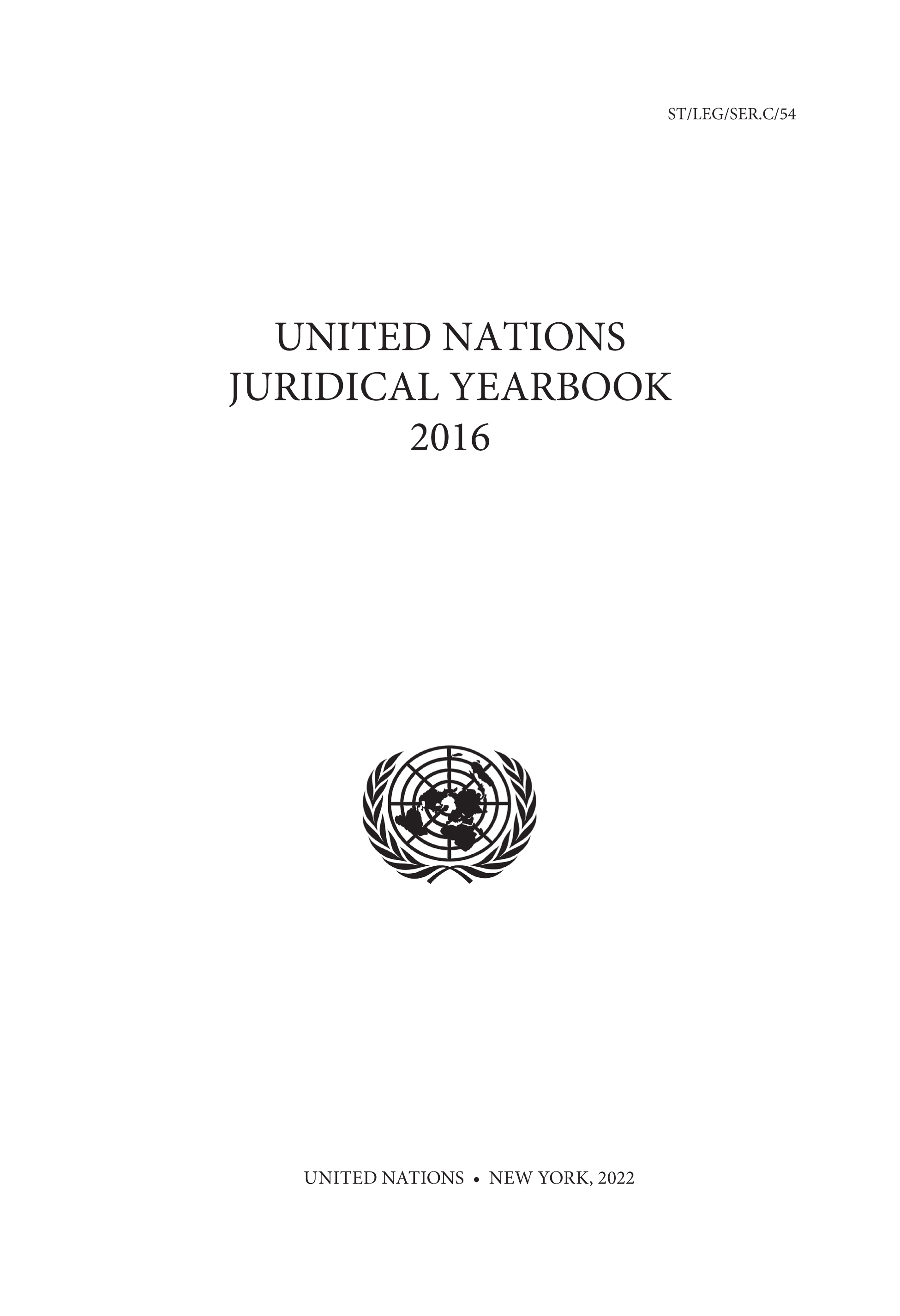 United Nations Juridical Yearbook 2016