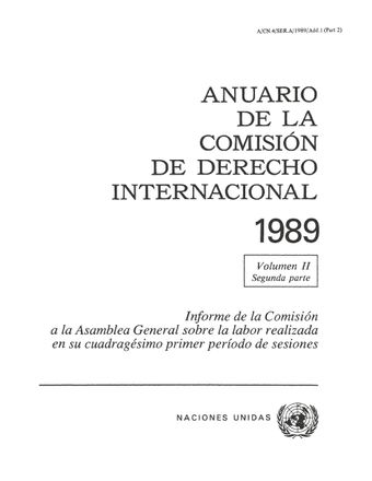 image of Anuario de la Comisión de Derecho Internacional 1989, Vol. II, Parte 2