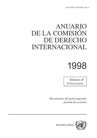 image of Anuario de la Comisión de Derecho Internacional 1998, Vol. II, Parte 1