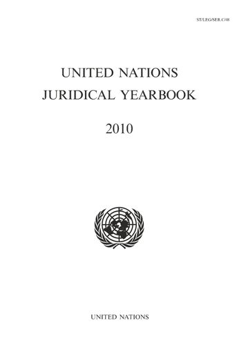 image of United Nations Juridical Yearbook 2010