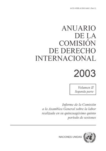 image of Anuario de la Comisión de Derecho Internacional 2003, Vol. II, Parte 2