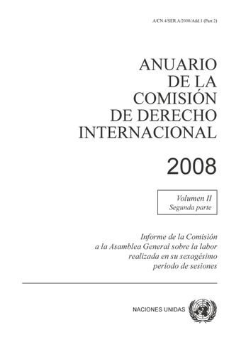 image of Anuario de la Comisión de Derecho Internacional, 2008, Vol. II, Parte 2