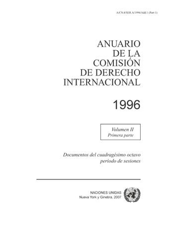 image of Anuario de la Comisión de Derecho Internacional 1996, Vol. II, Parte 1
