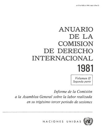image of Anuario de la Comisión de Derecho Internacional 1981, Vol. II, Parte 2