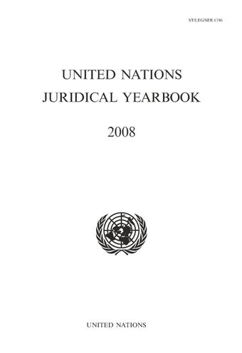 image of United Nations Juridical Yearbook 2008