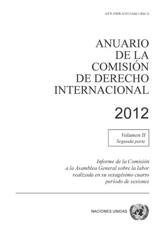 image of Anuario de la Comisión de Derecho Internacional 2012, Vol. II, Parte 2