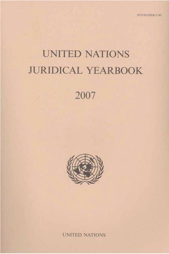 image of United Nations Juridical Yearbook 2007