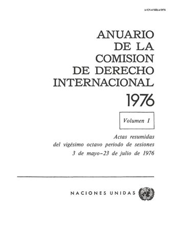 image of Anuario de la Comisión de Derecho Internacional 1976, Vol. I