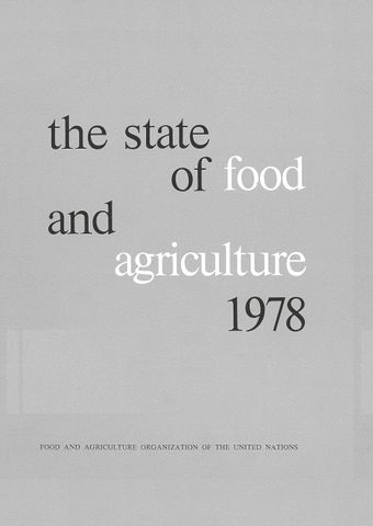 image of The State of Food and Agriculture 1978