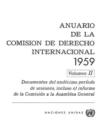 image of Anuario de la Comisión de Derecho Internacional 1959, Vol. II
