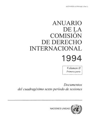 image of Anuario de la Comisión de Derecho Internacional 1994, Vol. II, Parte 1