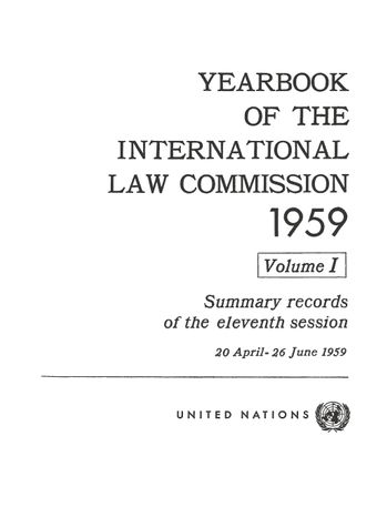 image of Summary records of the eleventh session