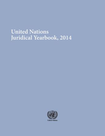 image of United Nations Juridical Yearbook 2014