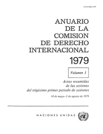 image of Anuario de la Comisión de Derecho Internacional 1979, Vol. I