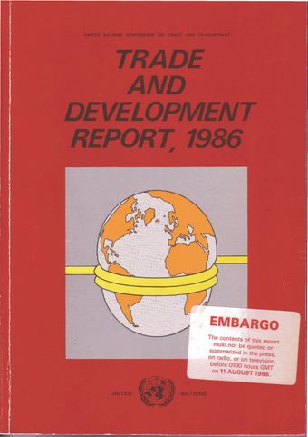 image of Trade and Development Report 1986