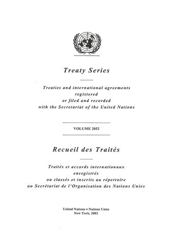 image of Recueil des Traités 2052