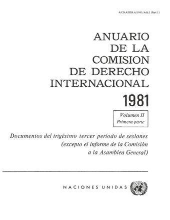 image of Anuario de la Comisión de Derecho Internacional 1981, Vol. II, Parte 1