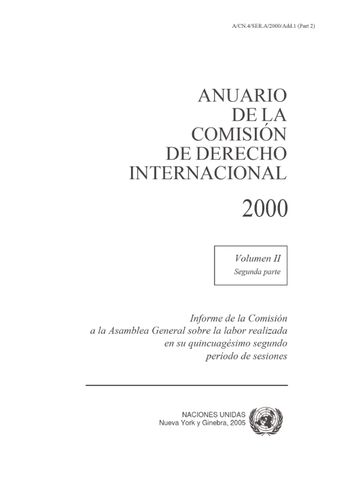 image of Anuario de la Comisión de Derecho Internacional 2000, Vol. II, Parte 2