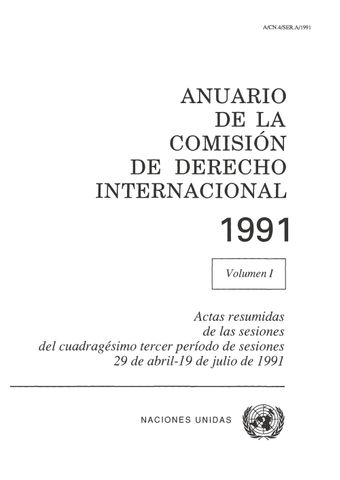 image of Anuario de la Comisión de Derecho Internacional 1991, Vol. I