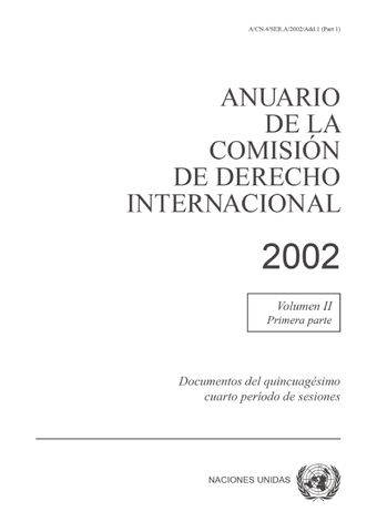 image of Anuario de la Comisión de Derecho Internacional 2002, Vol. II, Parte 1