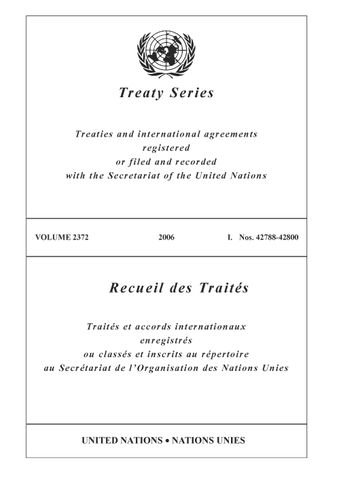 image of Recueil des Traités 2372