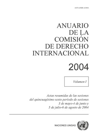 image of Anuario de la Comisión de Derecho Internacional 2004, Vol. I
