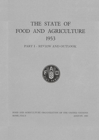 image of The State of Food and Agriculture 1953