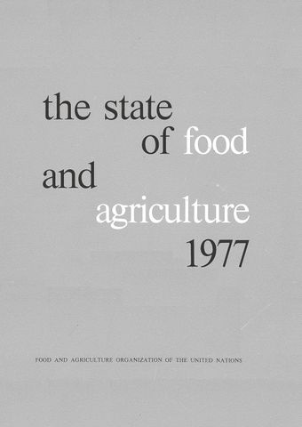 image of The State of Food and Agriculture 1977