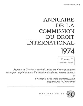 image of Annuaire de la Commission du Droit International 1974, Vol. II, Partie 2
