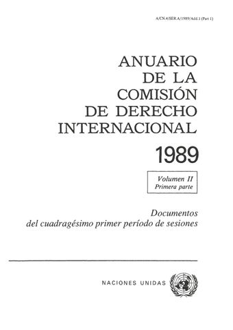 image of Anuario de la Comisión de Derecho Internacional 1989, Vol. II, Parte 1
