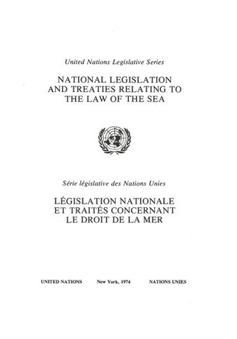 image of National Legislation and Treaties Relating to the Law of the Sea