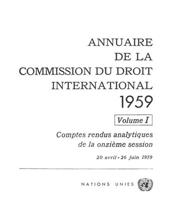 image of Liste des documents relatifs aux travaux de la onzieme session de la commission
