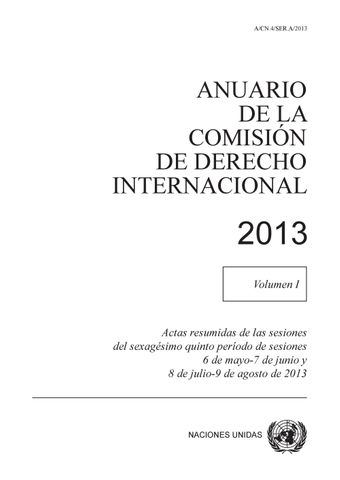 image of Anuario de la comisión de derecho internacional 2013, Vol. I