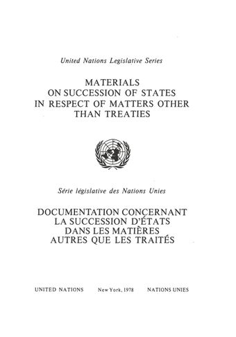 image of Materials on Succession of States in Respect of Matters other than Treaties