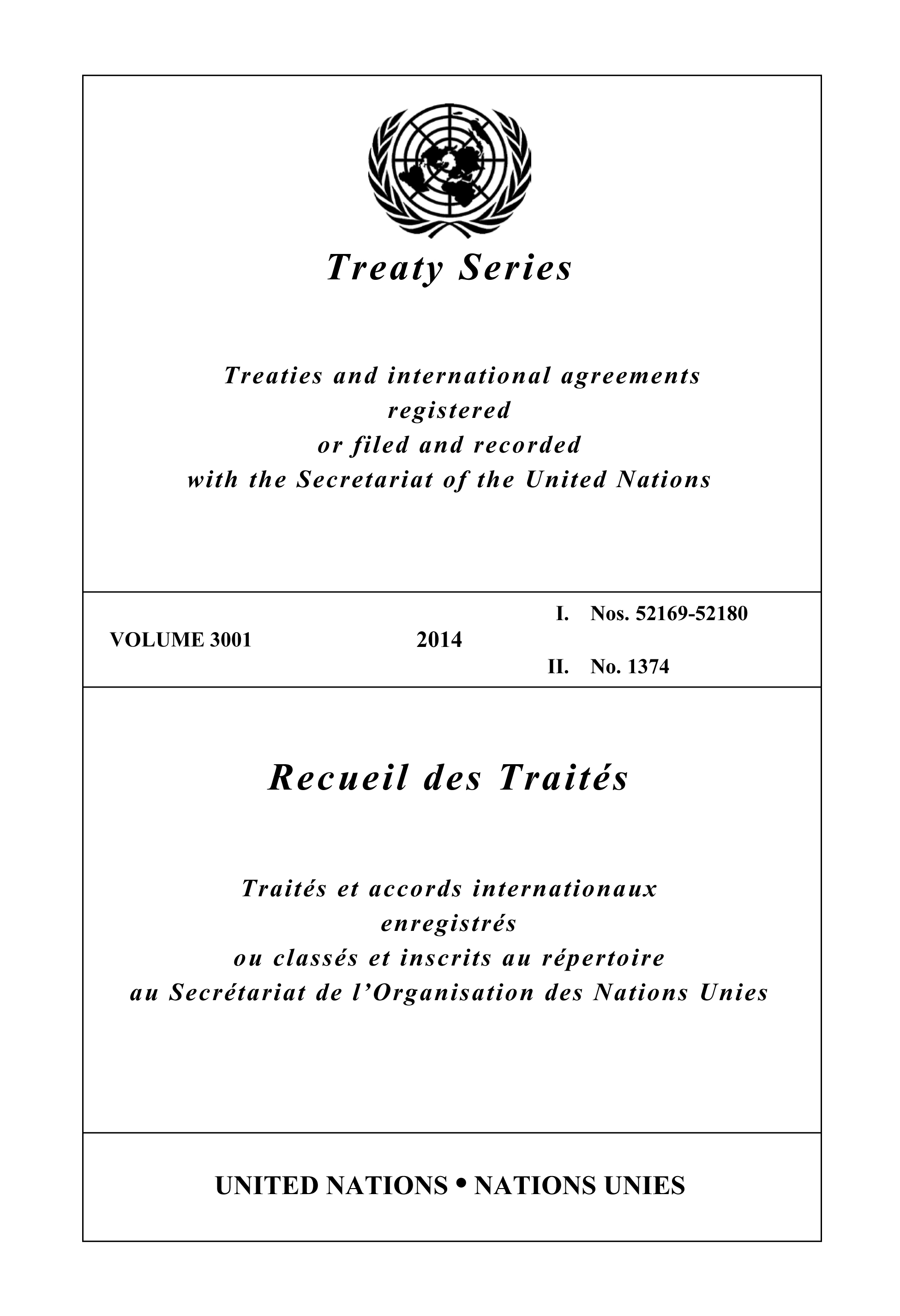 image of Treaty Series 3001