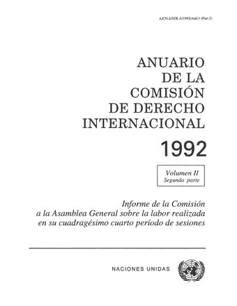 image of Anuario de la Comisión de Derecho Internacional 1992, Vol. II, Parte 2
