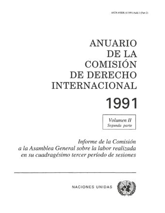 image of Anuario de la Comisión de Derecho Internacional 1991, Vol. II, Parte 2