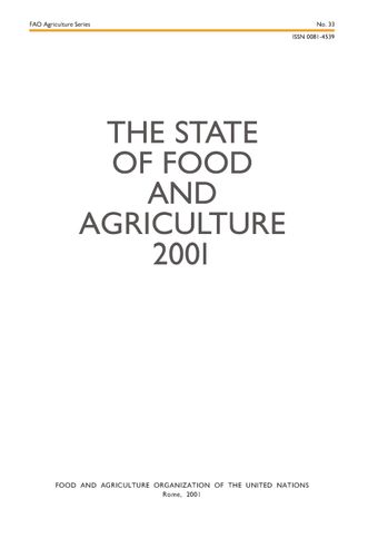 image of The State of Food and Agriculture 2001