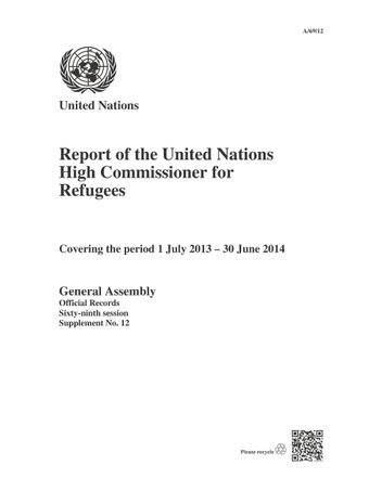 image of Report of the United Nations High Commissioner for Refugees (1 July 2013 – 30 June 2014)