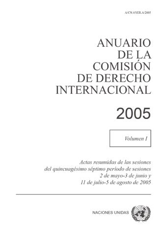 image of Anuario de la Comisión de Derecho Internacional 2005, Vol. I