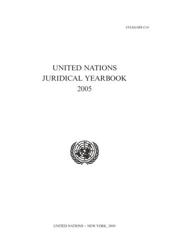 image of United Nations Juridical Yearbook 2005