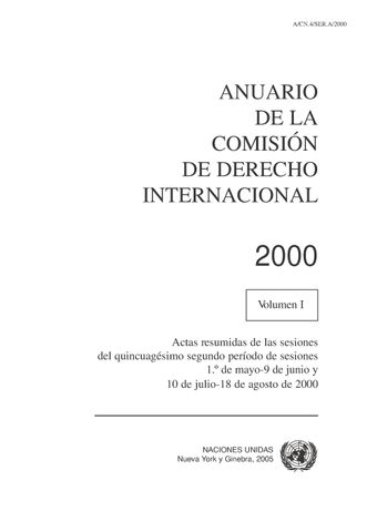 image of Anuario de la Comisión de Derecho Internacional 2000, Vol. I