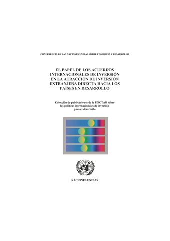 image of El Papel de Los Acuerdos Internacionales de Inversión en La Atracción de Inversión Extranjera Directa Hacia Los Países en Desarrollo