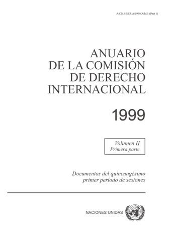 image of Anuario de la Comisión de Derecho Internacional 1999, Vol. II Parte 1