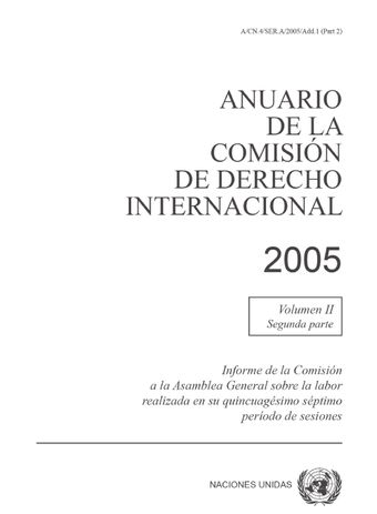 image of Anuario de la Comisión de Derecho Internacional 2005, Vol. II, Parte 2