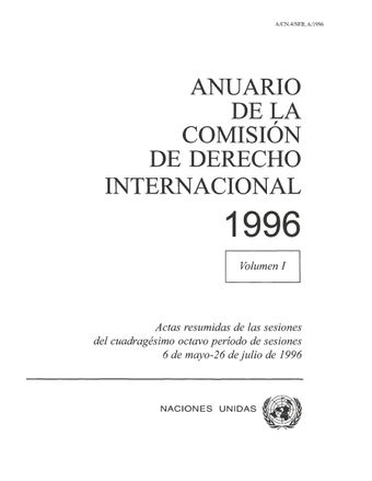 image of Anuario de la Comisión de Derecho Internacional 1996, Vol. I