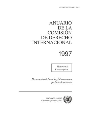 image of Anuario de la Comisión de Derecho Internacional 1997, Vol. II, Parte 1