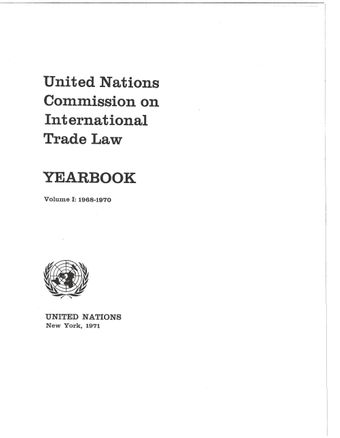 image of United Nations Commission on International Trade Law (UNCITRAL) Yearbook 1968-1970