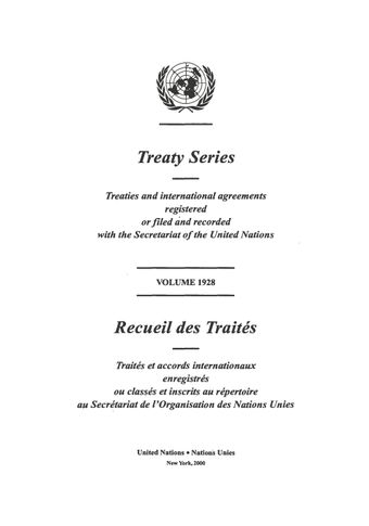 image of No. 32022. Accord international sur les céréales de 1995