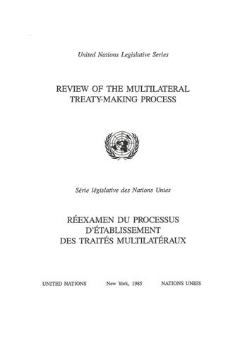 image of Rationale for the review of the multilateral treaty-making process